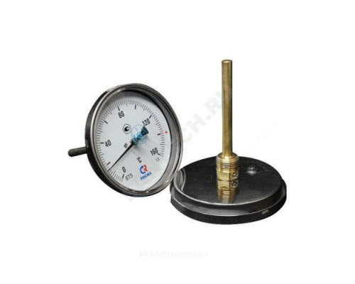 Термометр биметаллический осевой Дк100 L=150мм G1/2