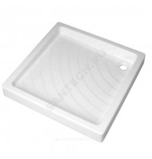 Поддон душевой керамический квадрат Fresh 800х800х70 рифленый белый Vidima W833261