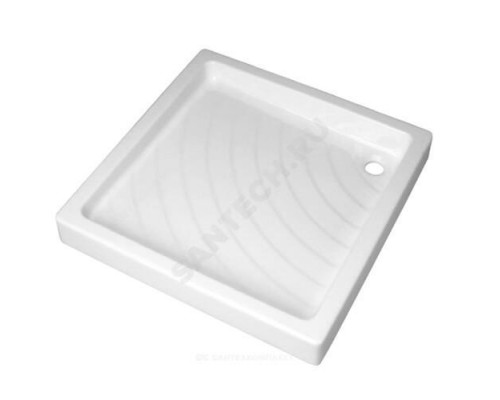 Поддон душевой керамический квадрат Fresh 900х900х70 рифленый белый Vidima W833361