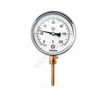 Термометр биметаллический радиальный Дк100 L=64мм G1/2