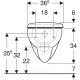 Унитаз подвесной горизонт/выпуск дюропласт Renova T54 Geberit 500.802.00.1