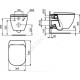 Унитаз подвесной горизонт/выпуск дюропласт микролифт TESI Ideal Standard T355101