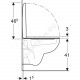 Унитаз подвесной горизонт/выпуск дюропласт Renova Compact Geberit 500.804.00.1