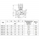 Клапан балансировочный ручной латунь MNT Ду 50 Ру16 ВР Kvs=16м3/ч с измерительными ниппелями Danfoss 003Z2351 .