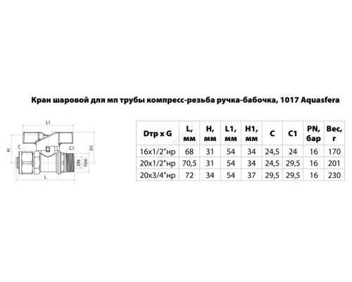 Кран шаровой латунь никель 1017 Euro Дн 20х1/2