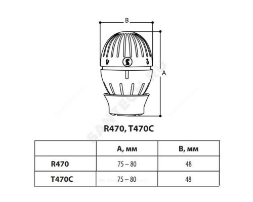 Элемент термостатический R470C жид/нап клипс clip-clap 8-32oC хром Giacomini T470CX001