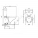 Унитаз-компакт нижний подвод верт/выпуск 2/реж дюропласт белый Анимо Santek 1.WH30.2.133