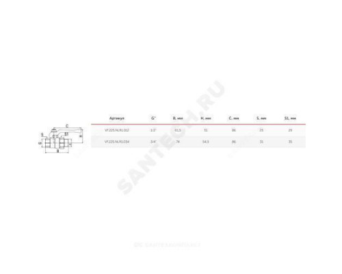 Кран шаровой латунь никель 11Б27фт1М OPTIMA Ду 15 Ру16 ВР/