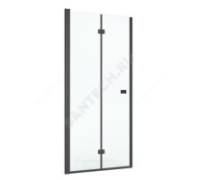 Дверь душевая Capital 900х1950мм прозрачное стекло профиль черный Roca M4509016M
