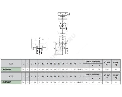 Насос циркуляционный с мокрым ротором B 50/250.40 M PN10 1х230В/50Гц DAB 505812041