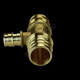Тройник для PE-X труб радиальный латунь Дн 40х25х40 переходной GX151 Giacomini GX151Y045