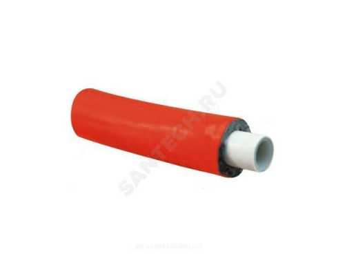 Труба PEX-AL-PEX Дн 32х3,0 Ру10 бухта 25м в изоляции 10 мм красный R999I Giacomini R999IY280