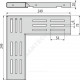 Решетка для дренажных каналов угловая Alca Plast ADZ-R101R