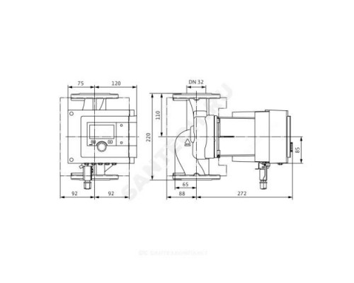 Насос циркуляционный с мокрым ротором для ГВС Stratos MAXO-Z 32/0,5-12 PN6/10 1х230В/50 Гц Wilo 2164673