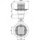 Трап регулируемый с гидрозатвором+механический сухой затвор Дн 50/75 нержавеющая сталь 105х105мм вертикальный выпуск Alca Plast APV2321