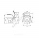 Унитаз-компакт для инвалидов нижний подвод косой выпуск 1/реж полипропилен в комплекте двойной поручень белый Персона Оскольская керамика