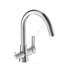 Смеситель для кухонной мойки ручка сбоку одноручный излив с каналом для питьевой воды UNO Vidima BA356AA .