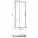 Дверь душевая CONNECT 2 Corner Square/Rectangular реверсивная 900х1950 мм Ideal Standard K9261EO
