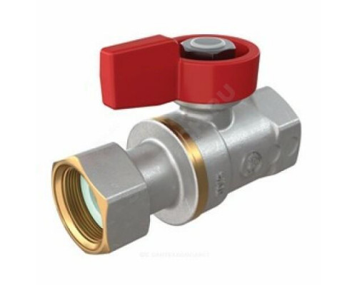 Кран шаровой латунь никель R251 Ду 15 Ру16 ВР/нак. гайка флажок Giacomini R251PX012