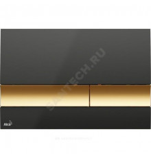 Кнопка для инсталляции черный/золото Alca Plast M1728-5