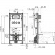 Инсталляция для подвесного унитаза с кнопкой смыва белая M70 Alca Plast AM101/1120-3:1 RU M70-0001