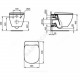 Комплект 3 в 1 унитаз подвесной + инсталляция без кнопки смыва + сиденье микролифт TESI Rimless Ideal Standard T355101PT15