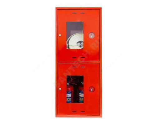 Шкаф пожарный ШПК 320 НОК универсальный компакт красный ФАЭКС