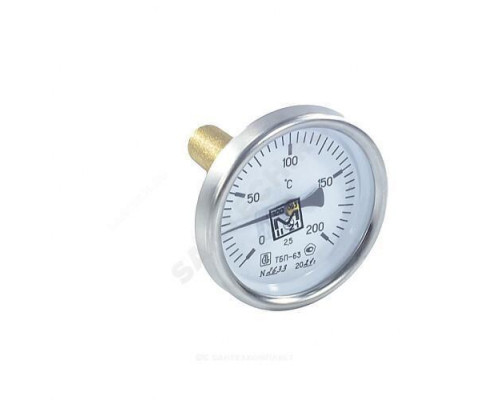 Термометр биметаллический осевой Дк63 L=160мм G1/2