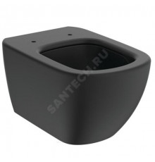 Унитаз подвесной горизонт/выпуск без сиденья чёрный TESI AquaBlade Ideal Standard T0079V3