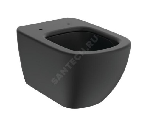 Унитаз подвесной горизонт/выпуск без сиденья чёрный TESI AquaBlade Ideal Standard T0079V3