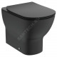 Унитаз приставной без сиденья чёрный TESI AquaBlade Ideal Standard T0077V3
