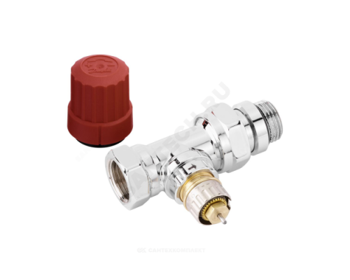 Клапан термостатический RA-NCX для двухтр Ду 15 Ру10 прямой ВР клипс RTR (RA) с преднастройкой хром глянцевый Danfoss 013G4248
