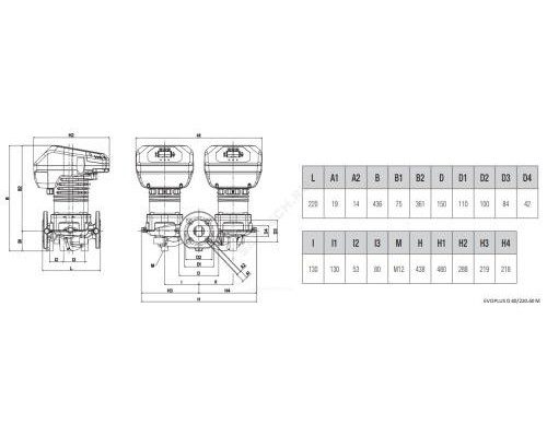 Насос циркуляционный с мокрым ротором EVOPLUS D 40/220.40 M PN16 1х220-240В/50 Гц DAB 60151001