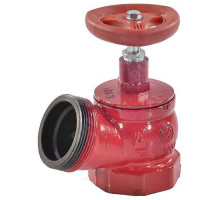 Клапан пожарный чугун угловой 125 гр КПК 50-1 Ду 50 1,6 МПа муфта-цапка Апогей 110037