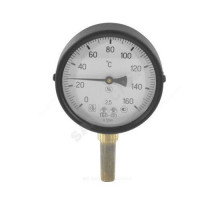 Термометр биметаллический радиальный Дк100 L=60мм G1/2