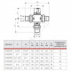 Клапан смесительный термостатический седельный латунь R156-2 Ду 50 Ру10 2