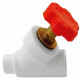 Клапан (вентиль) PP-R запорный белый внутр/наруж пайка Дн 25х45гр VALFEX 10173025