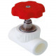 Клапан (вентиль) PP-R запорный белый внутренняя пайка Дн 20х90гр VALFEX 10146020