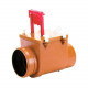 Клапан обратный канализационный коричневый Дн 110 б/нап с заслонкой из нерж стали, монтажным лючком HL 710.1