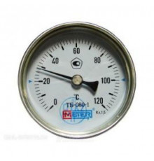 Термометр биметаллический осевой Дк80 L=40мм G1/2
