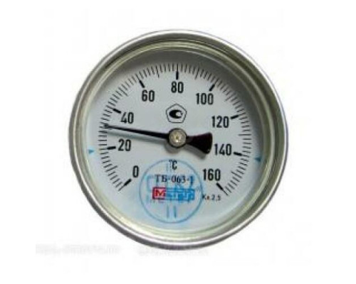 Термометр биметаллический осевой Дк80 L=40мм G1/2