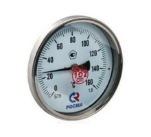 Термометр биметаллический осевой Дк80 L=150мм G1/2