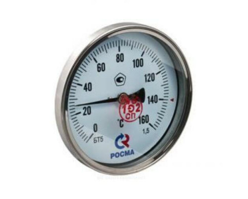 Термометр биметаллический осевой Дк80 L=64мм G1/2