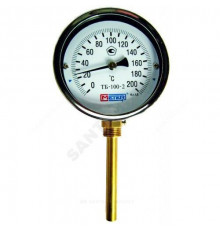 Термометр биметаллический радиальный Дк100 L=100мм G1/2