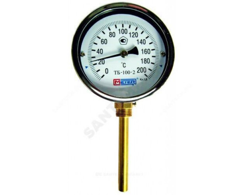 Термометр биметаллический радиальный Дк100 L=40мм G1/2