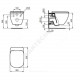 Унитаз подвесной горизонт/выпуск без сиденья белый матовый TESI AquaBlade Ideal Standard T0079V1