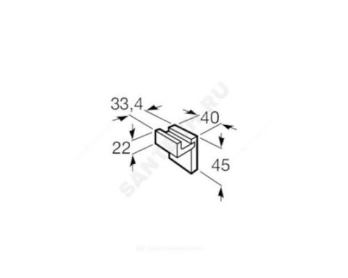 Крючок Rubik черный матовый Roca 816840024