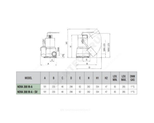 Насос дренажный NOVA 300 MA 40th 05H05 MH DAB 60198213H