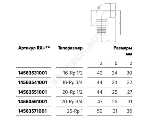 Угольник для PE-X труб аксиальный бронза Дн 20х3/4