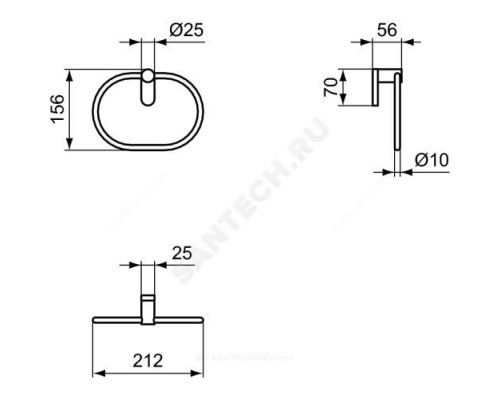 Полотенцедержатель кольцо CONCA Ideal Standard T4503A2